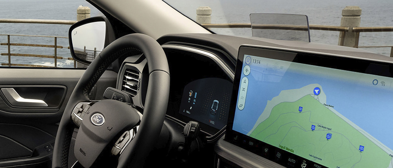 Navigation på touchskærm i Kuga