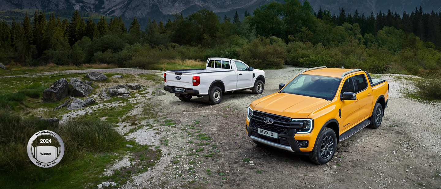 Ford Ranger i hvid og orange