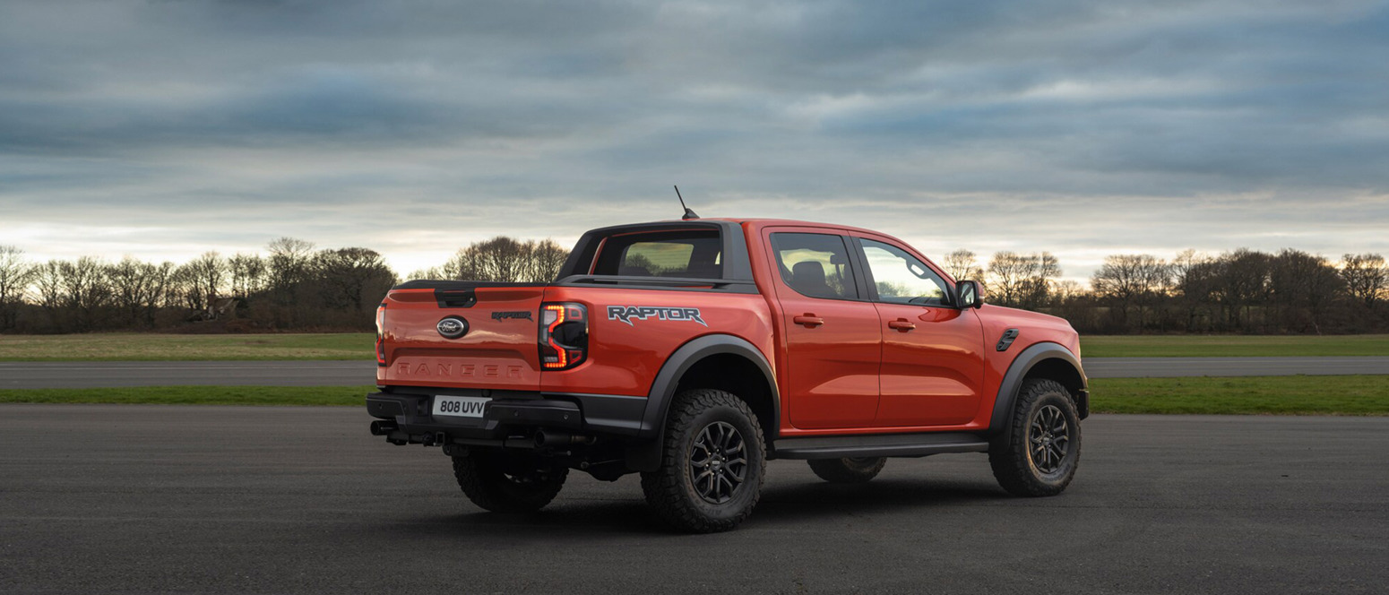 Den robuste Ford Ranger Raptor set bagfra